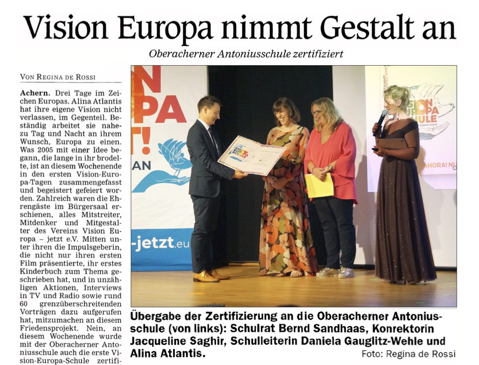 2022-07-011_MITTELBADISCHE PRESSE:ARZ_Vision Europa nimmt Gestalt an